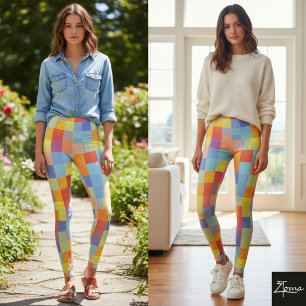 Colour Pop Chequerboard Leggings