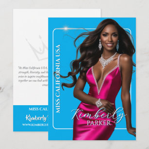 Colour Pop Cutout Pageant Autograph Printed Card