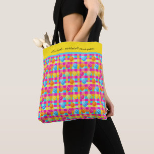 Colour Pop Dotted with Text Tote Bag
