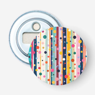 Colour Pop Polka Stripe Pattern Bottle Opener