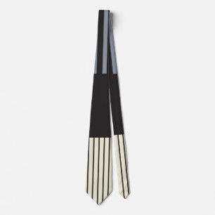Colour Pop Stripes - Black, Gray and Cream Tie