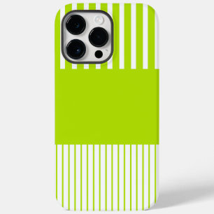 Colour Pop Stripes in Lime Green and White Case-Mate iPhone 14 Pro Max Case