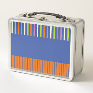 Colour Pop Stripes modern striped design Metal Lunch Box