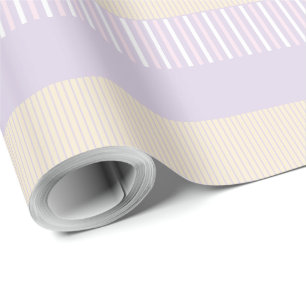 Colour Pop Stripes - Pastel Pink, Yellow & Purple Wrapping Paper
