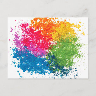 Colour Powder Rainbow Postcard
