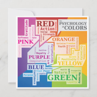 Colour Psychology Word Cloud Illustration Boxes Holiday Card