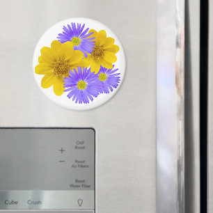 Colour Purple Yellow Mixed Wildflower Photos Magnet
