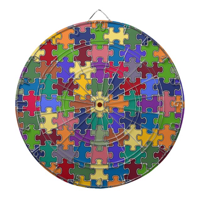 colour puzzle pieces dartboard (Front)