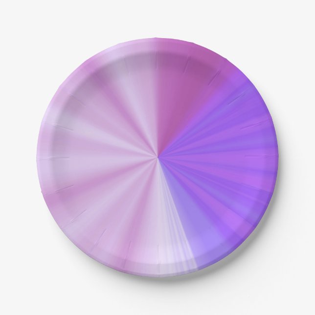 Colour Rays Paper Plate (Front)