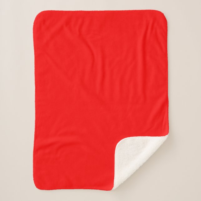 colour red sherpa blanket (Front)