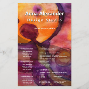 Colour Rising Abstract Watercolor Flyer
