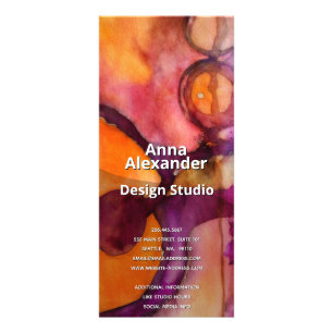 Colour Rising Abstract Watercolor Rack Card