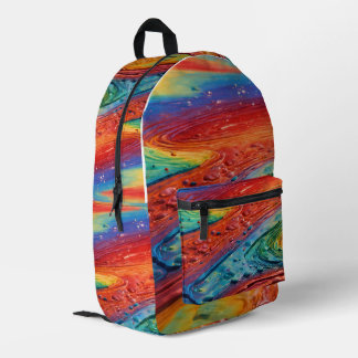 Colour River  Printed Backpack