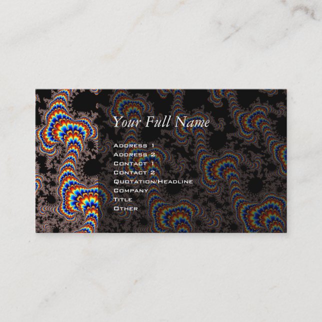 Colour Run - Fractal Art Business Card (Front)