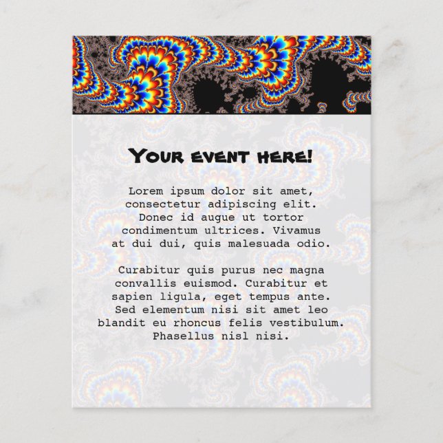 Colour Run - Fractal Art Flyer (Front)