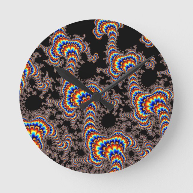 Colour Run - Fractal Art Round Clock (Front)