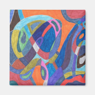 "Colour Rush" Abstract Magnet