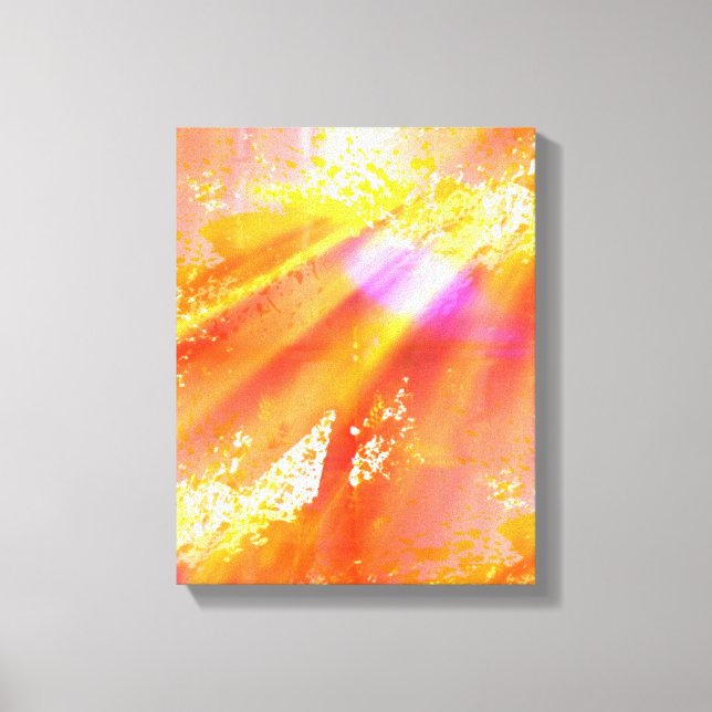 colour seamless art background yellow, orange canvas print (Front)