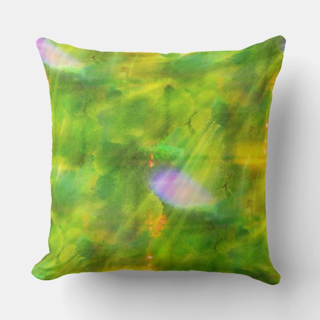 colour seamless background green, yellow cushion (Front)