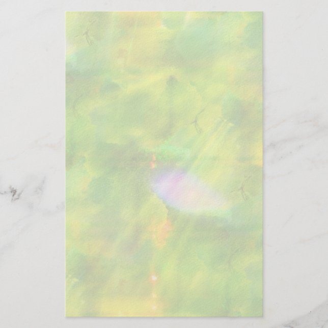 colour seamless background green, yellow stationery (Front)