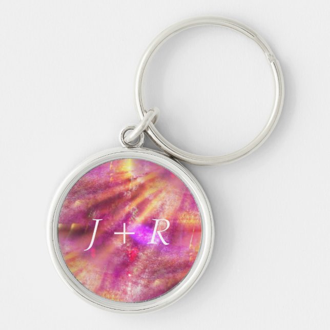 colour seamless background purple, pink key ring (Front)