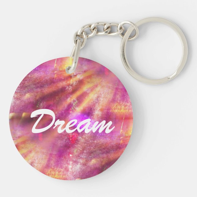 colour seamless background purple, pink key ring (Back)
