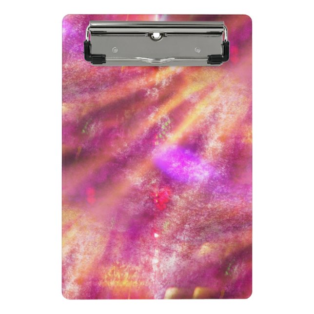 colour seamless background purple, pink mini clipboard (Front)