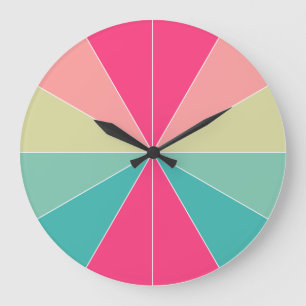 Colour Segmented 01 Large Clock