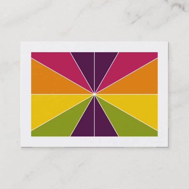 Colour Segments 02 (Bordered) Business Card (Front)