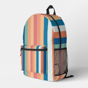 Colour Shade Stripes Back To School Printed Backpack