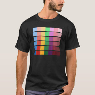 Colour Shades Transitions Colourful Graphic Design T-Shirt