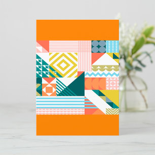 Colour Shapely Pattern Invitation
