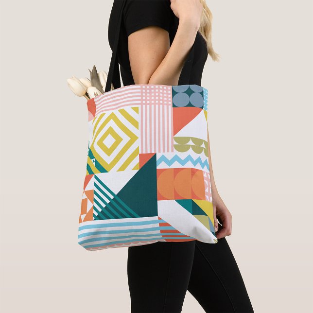 Colour Shapely Pattern Tote Bag (Creator Uploaded)