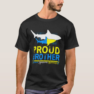 Colour Shark Proud Brother World Down Syndrome Awa T-Shirt