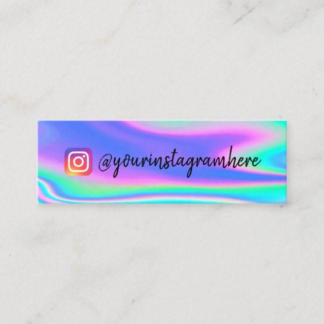 Colour Shift Holographic Mini Business Card (Front)