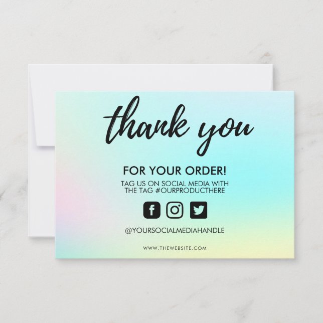 Colour Shift Thank you Media Insert (Front)