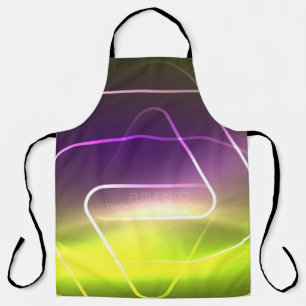 Colour shiny neon lights background with abstract apron