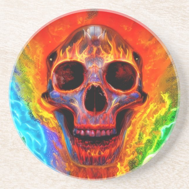 Colour Skull Coaster (Front)