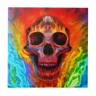 Colour Skull Tile