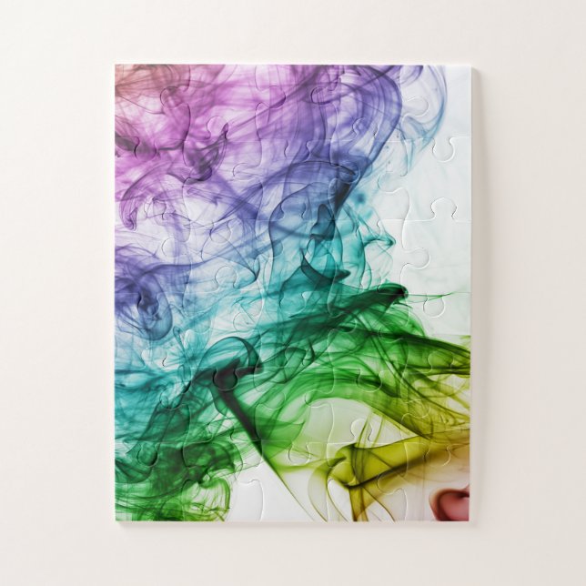 Colour smoke jigsaw puzzle (Vertical)