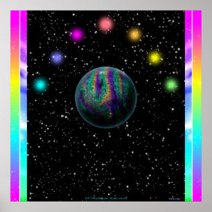 Colour space mini poster