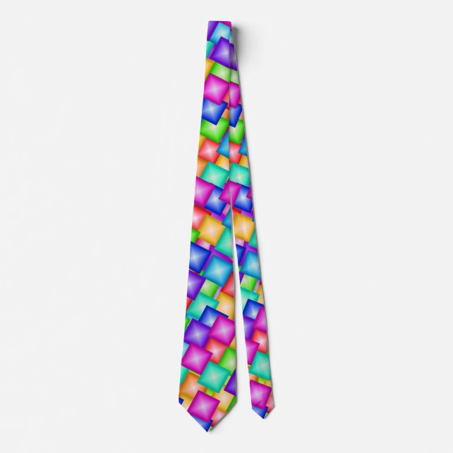 Colour Sparkle Cubes Tie (Front)