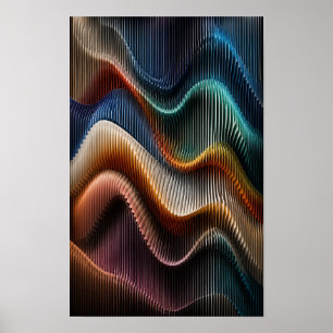 Colour Spectrum Parametric Wave Wall Art