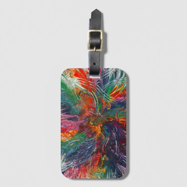 Colour Spectrum Pinwheel Luggage Tag (Front Vertical)