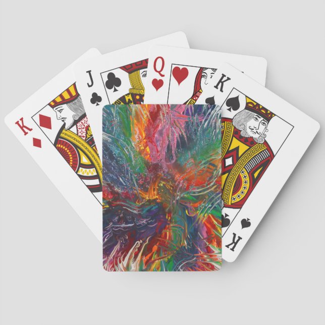 Colour Spectrum Pinwheel Playing Cards (Back)
