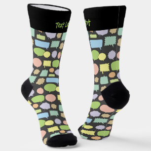 Colour Speech Bubbles Pattern Socks