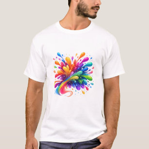 Colour Splash Abstract Art Gift T-Shirt   Colourfu