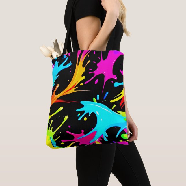 Colour Splash: Abstract Art Tote Bag (Close Up)