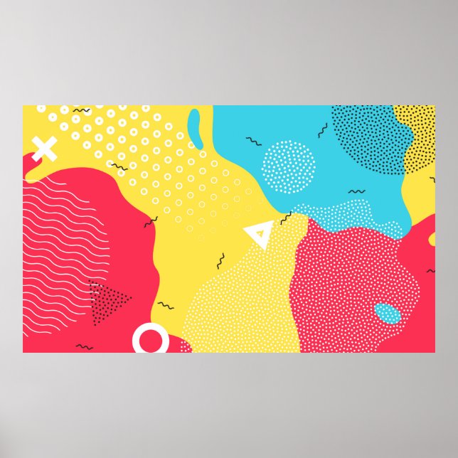 Colour splash abstract cartoon background or child poster (Front)
