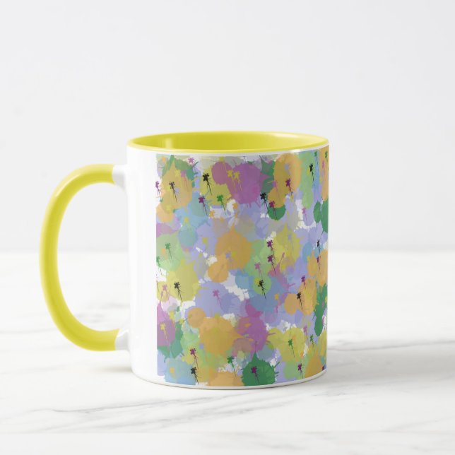  Colour Splash Abstract Mug – Vibrant Artistic Cof (Left)